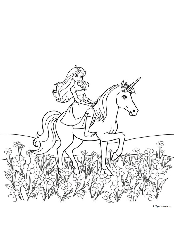 Mewarnai Kuda Barbie