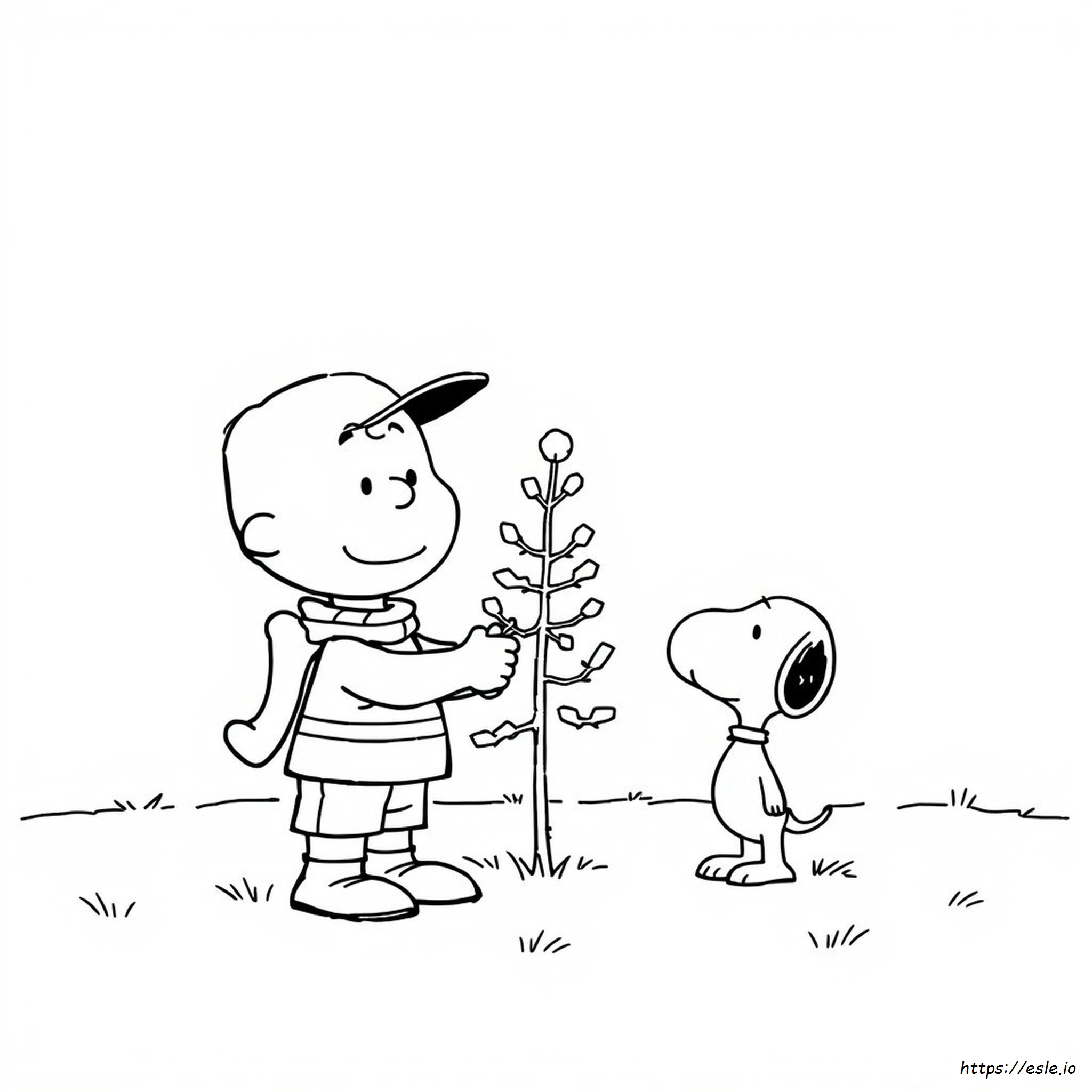 Páginas Para Colorear De Charlie Brown Navidad Imprimible