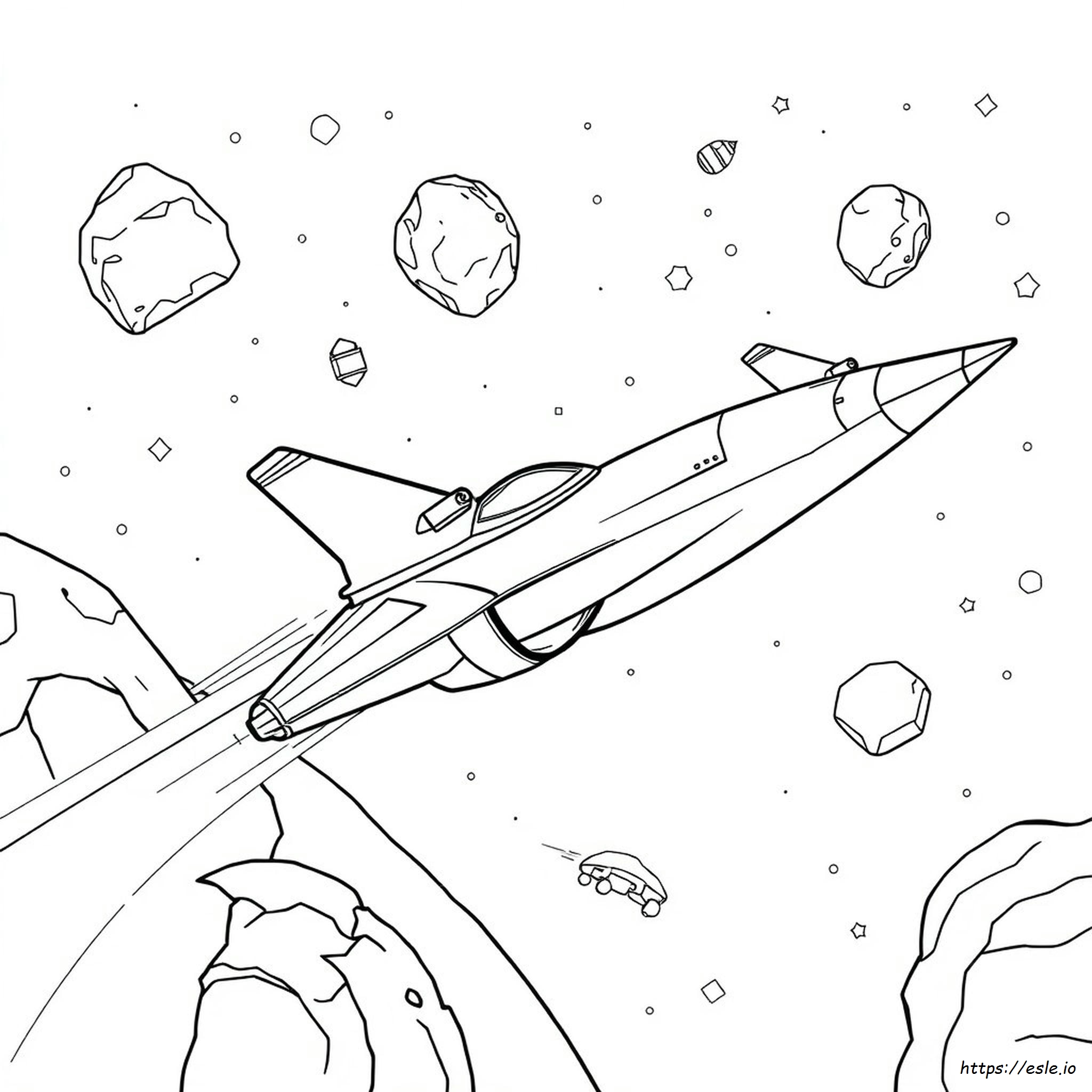 Space Race Coloring Page