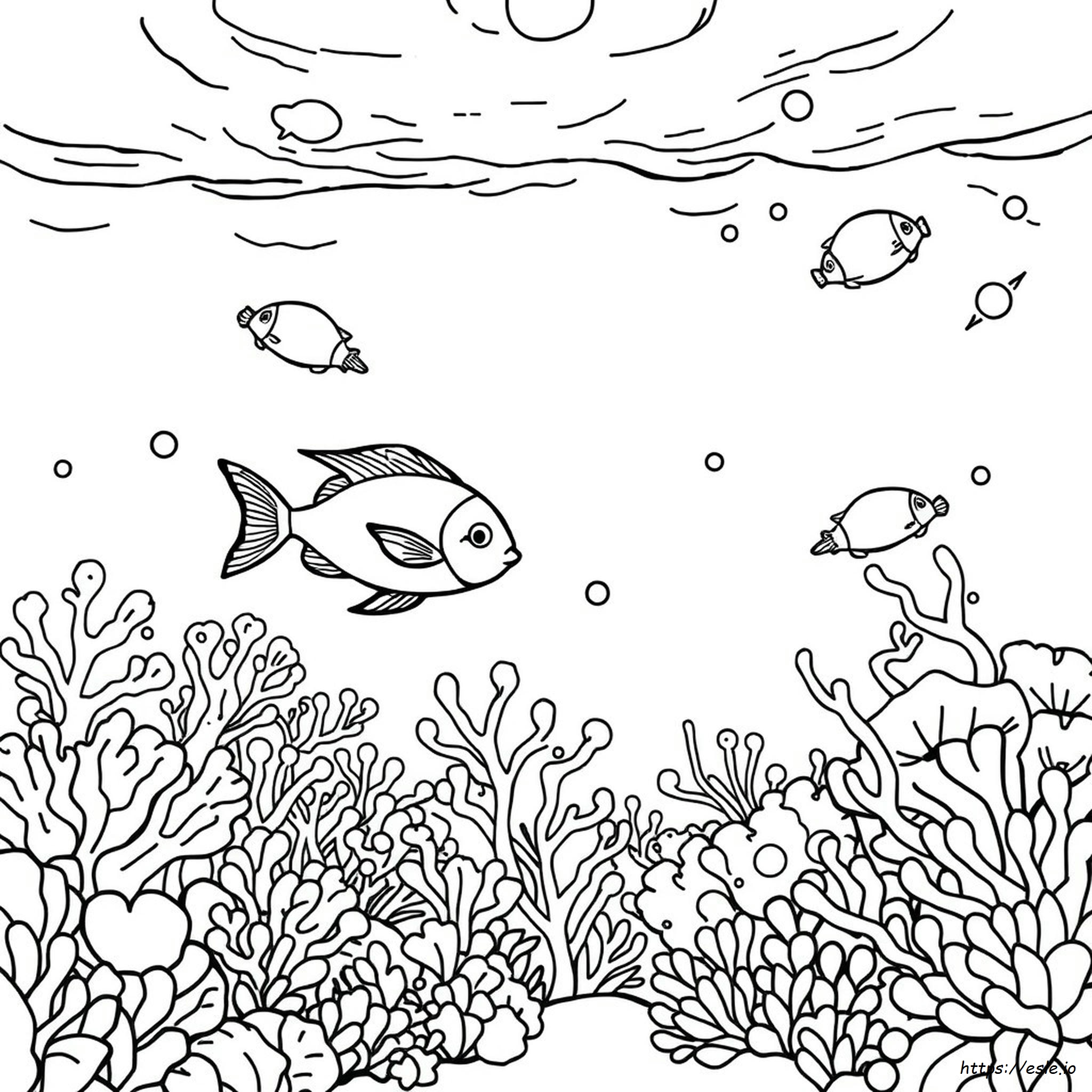Coloring Pages Underwater Scene