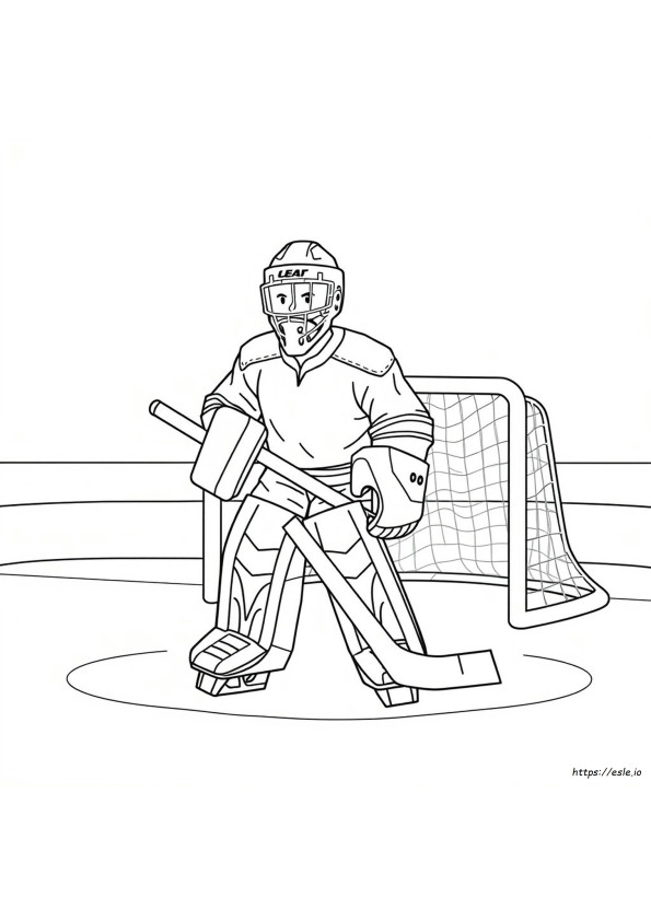 Hockey Goalie Coloring Sheet