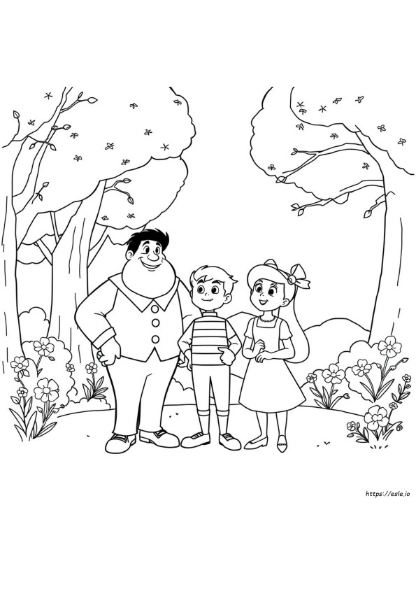 Gaston Ben Dan Holly Halaman Mewarnai
