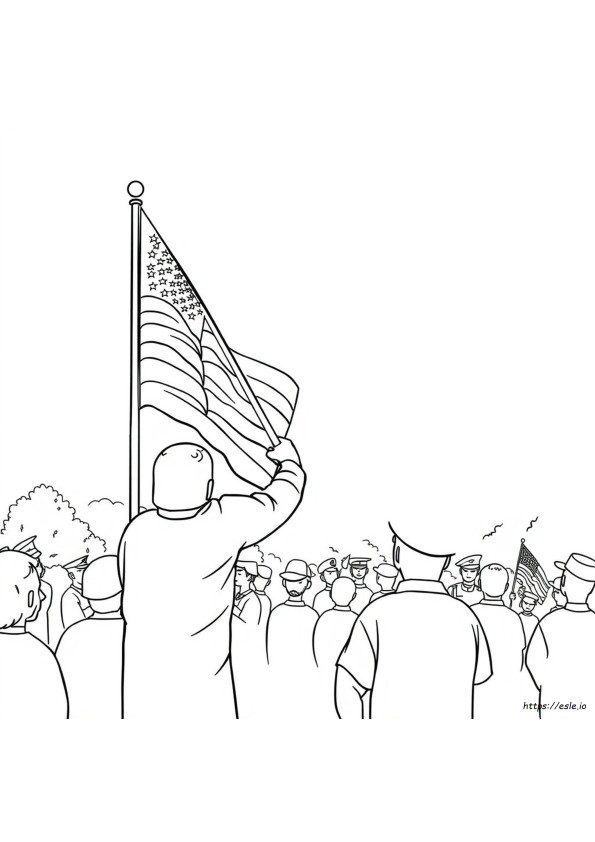 Pagina Da Colorare Per L'apprezzamento Militare
