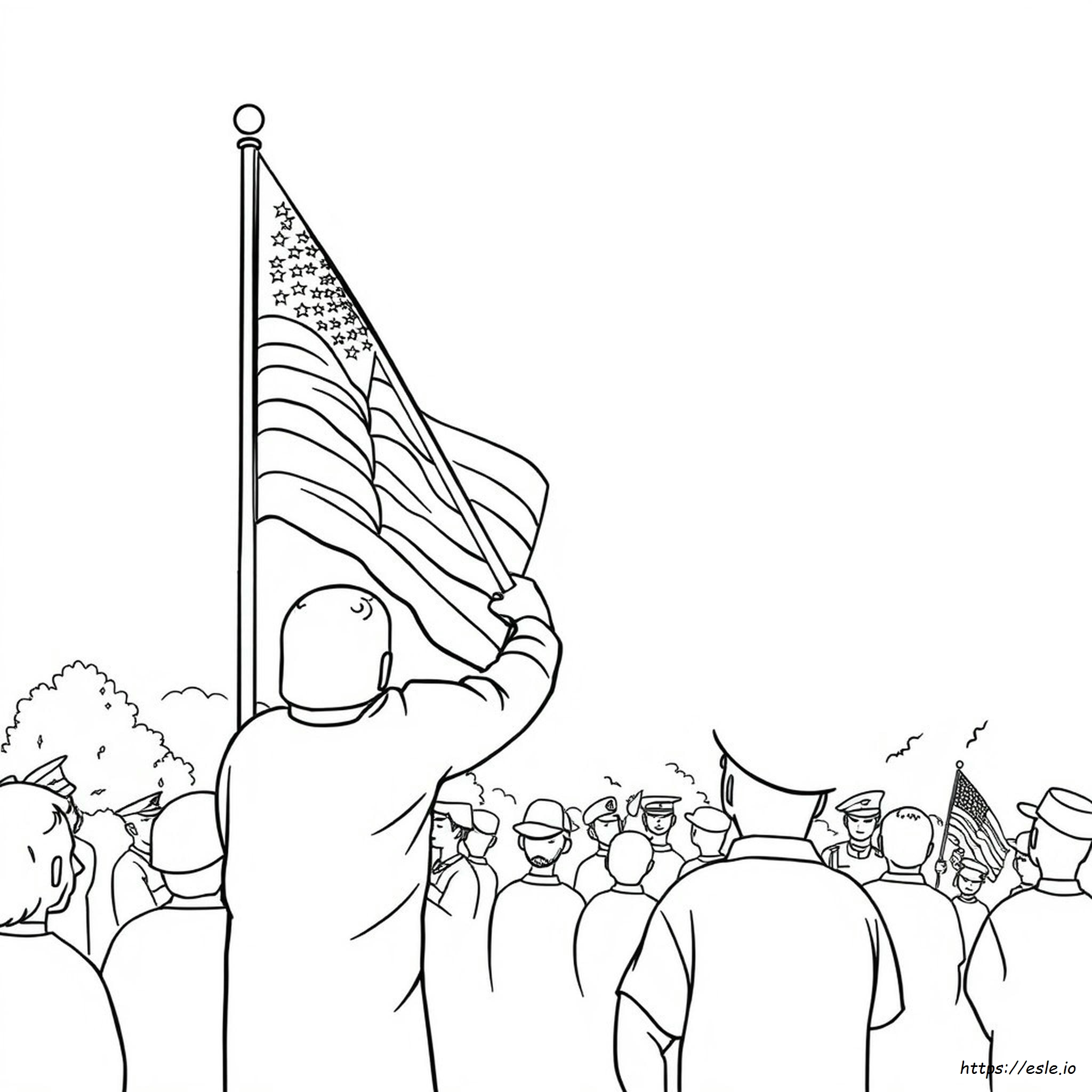 Pagina Da Colorare Per L'apprezzamento Militare