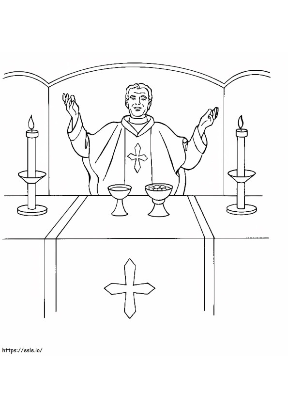Free Printable Priest coloring page