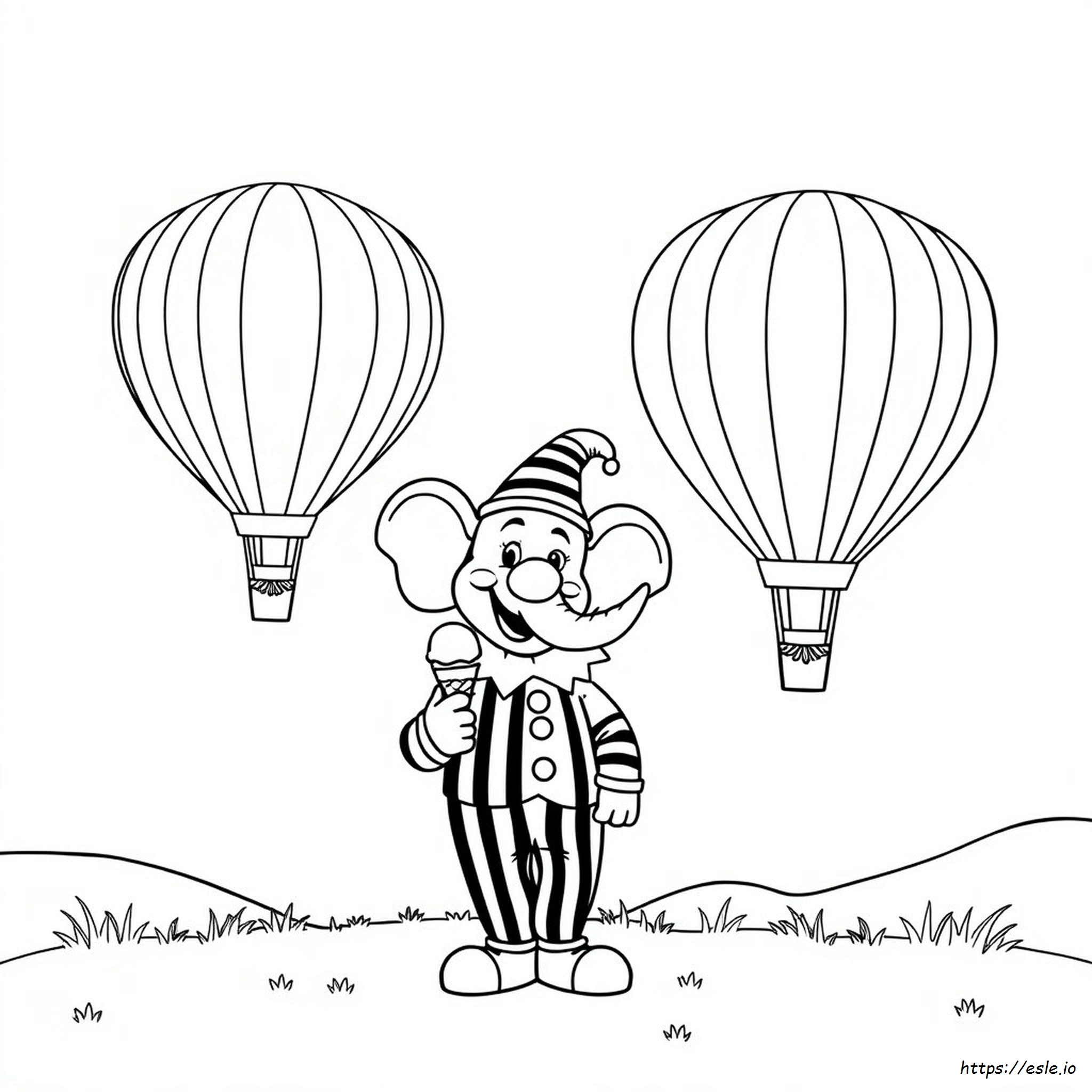 Black And White Elephant Coloring Page