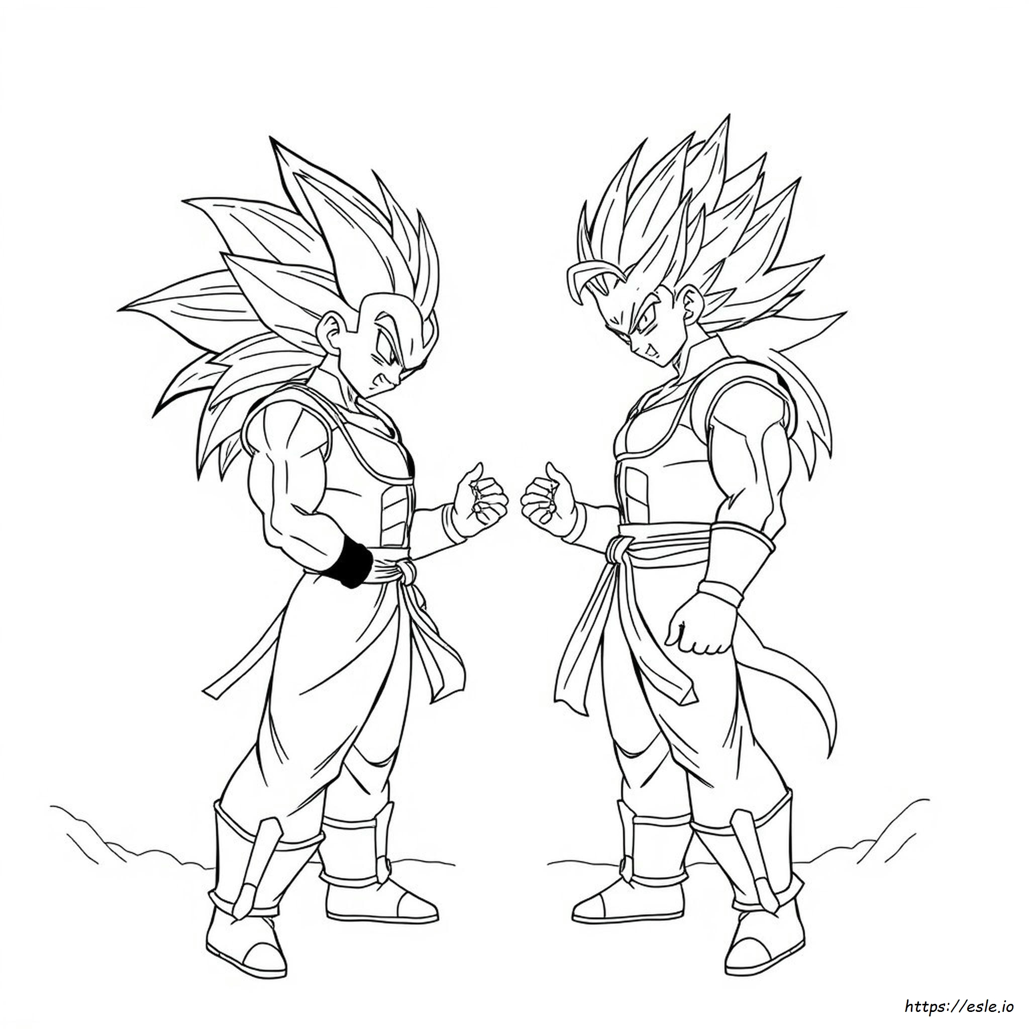 Gogeta Vs Vegito Para Colorear