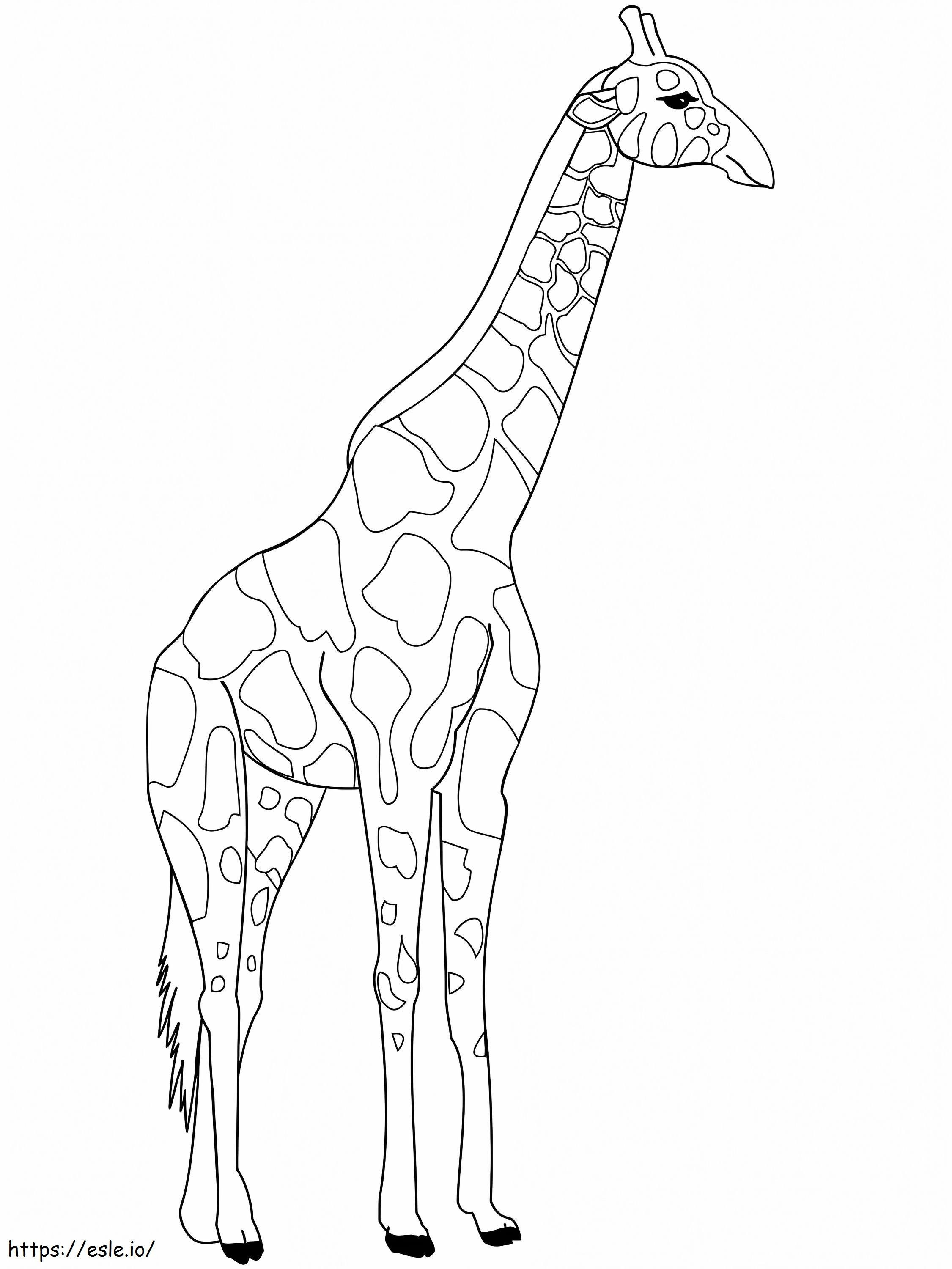 Girafa imprimível para colorir