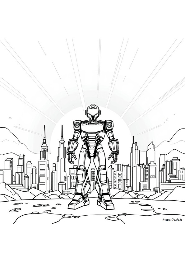 Robot Baja Gambar Mewarnai