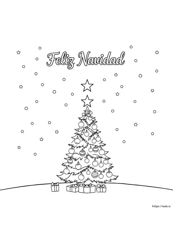 Natal Feliz Navidad Gambar Mewarnai