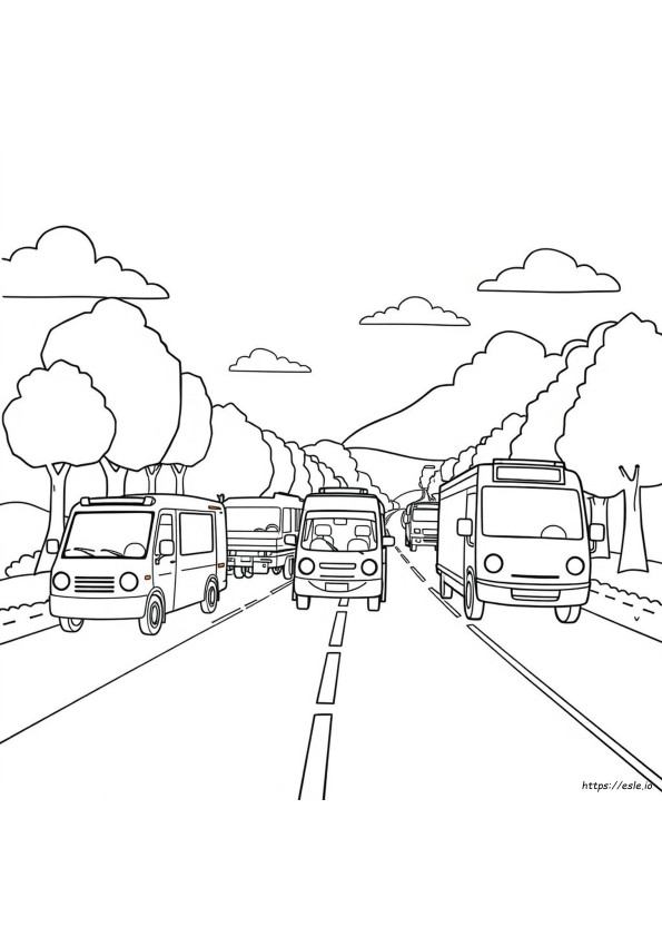 Moda Transportasi Gambar Mewarnai