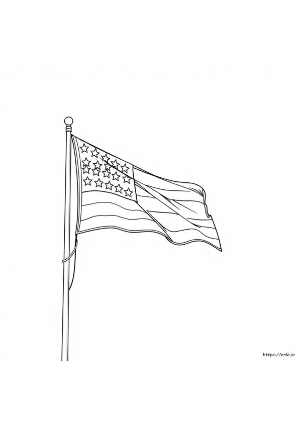 Coloring Page Of American Flag