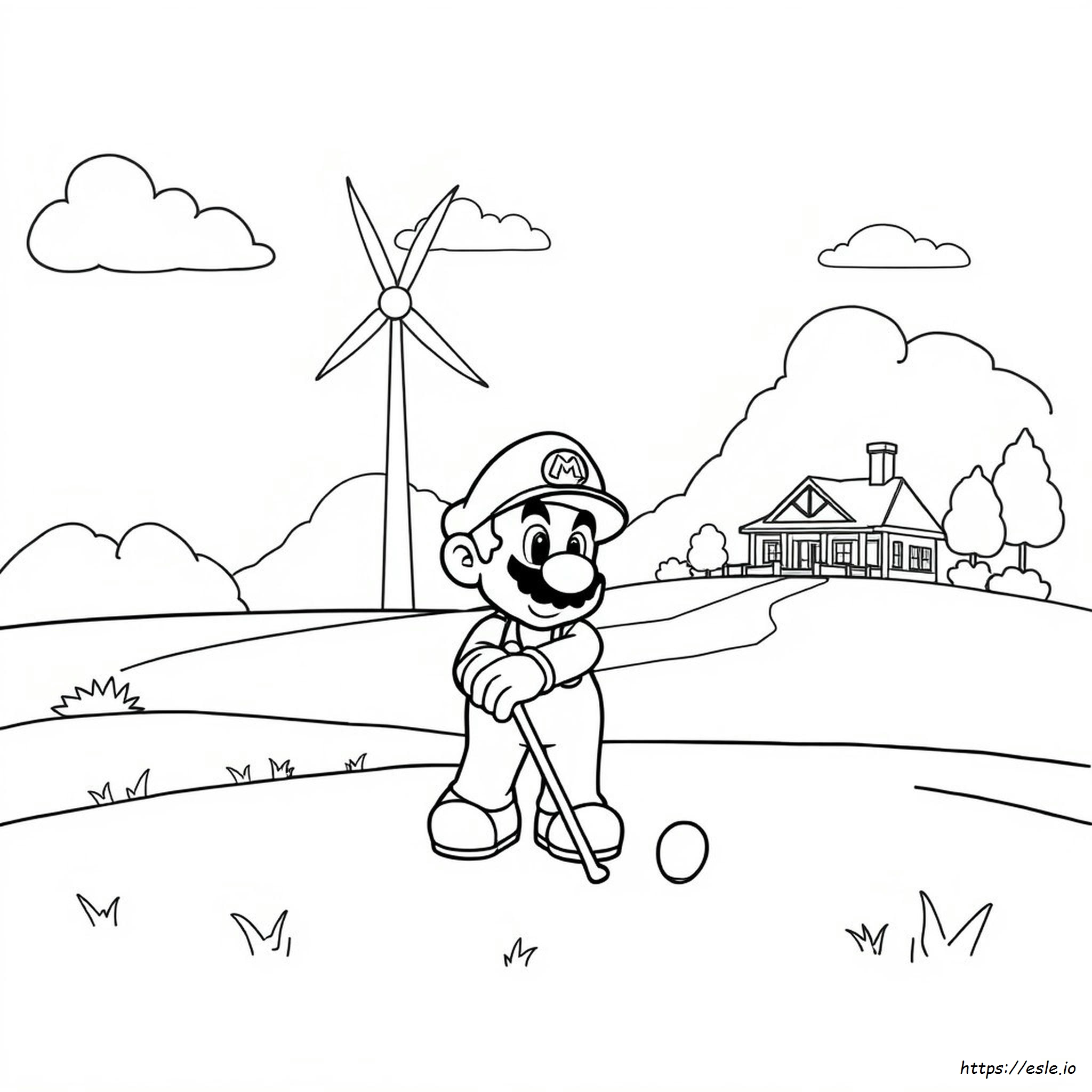 Mario Golf Coloring Pages