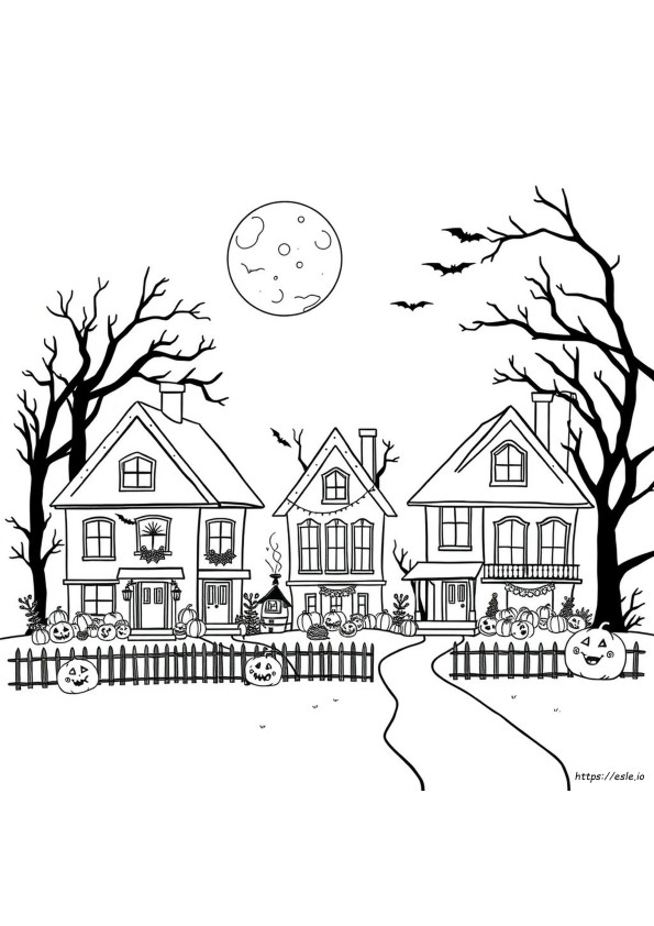 Gambar Mewarnai Membaca Halloween