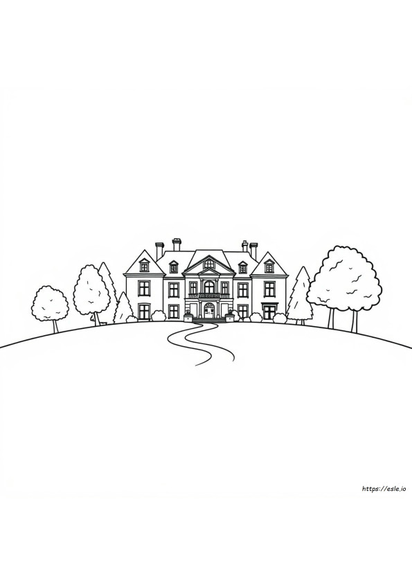 Herrenhaus Ausmalbild