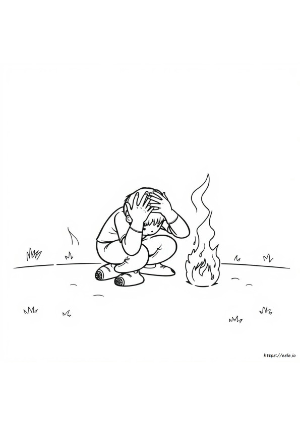 Stop Drop And Roll Coloring Page