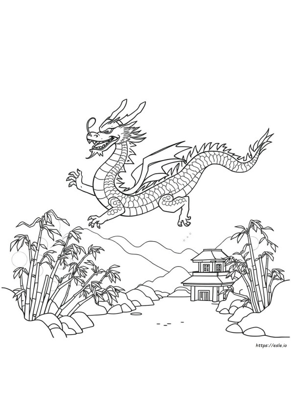 Desene De Colorat Cu Dragoni Asiatici