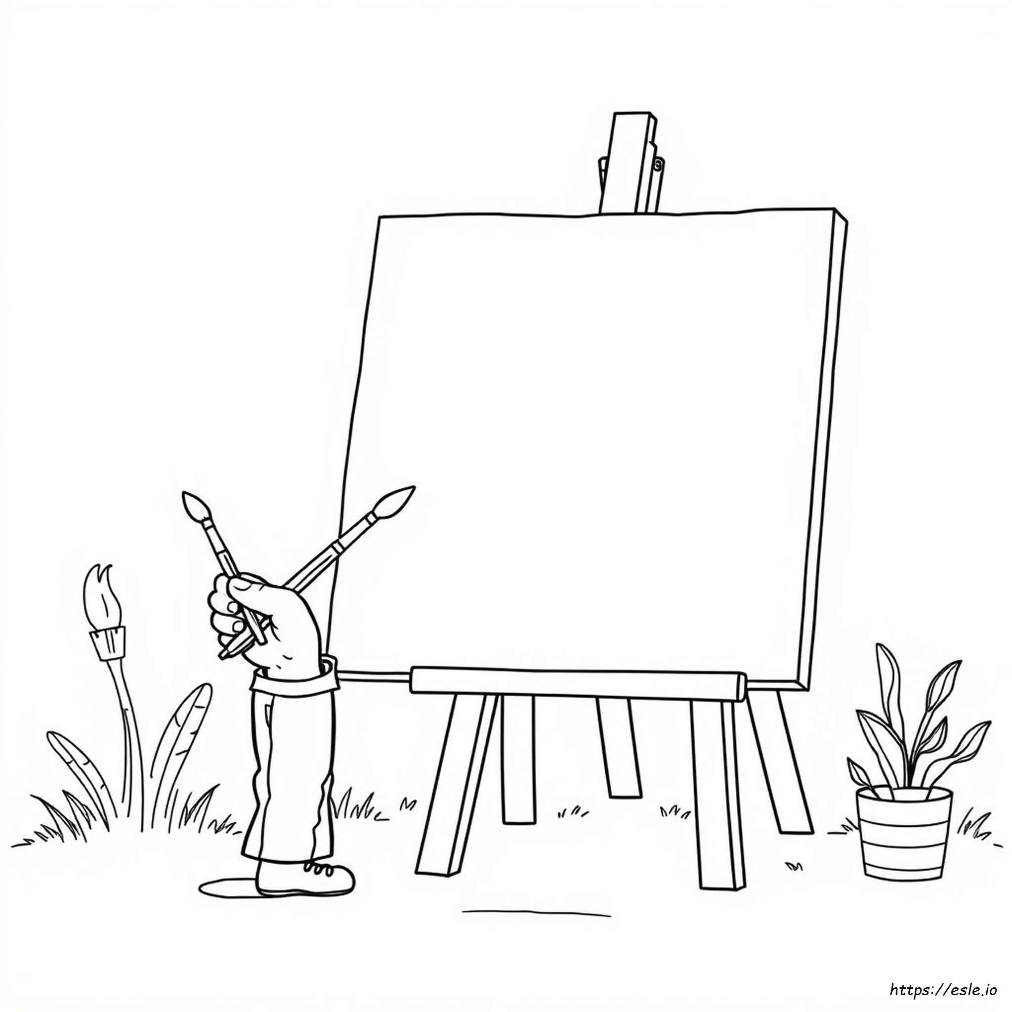 Finger Painting Coloring Pages