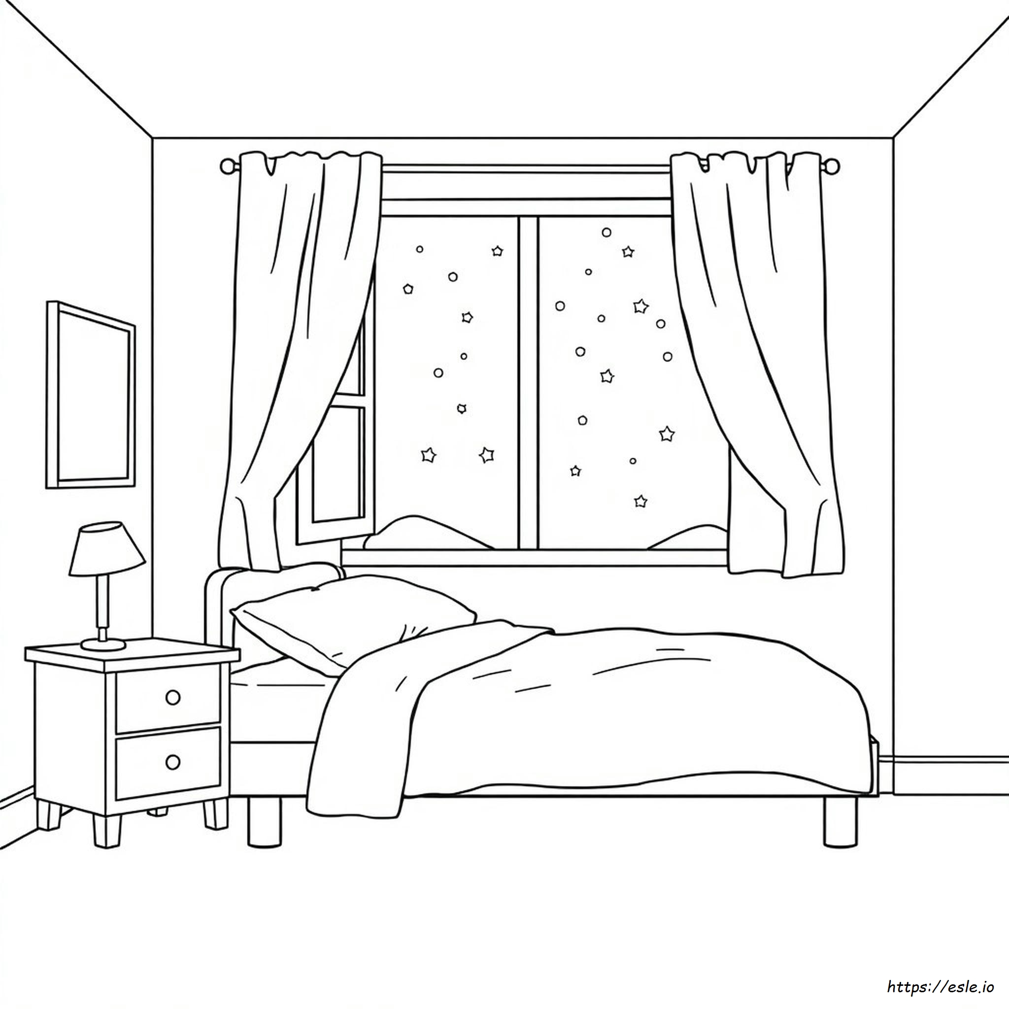 Realistic Bedroom Coloring Pages