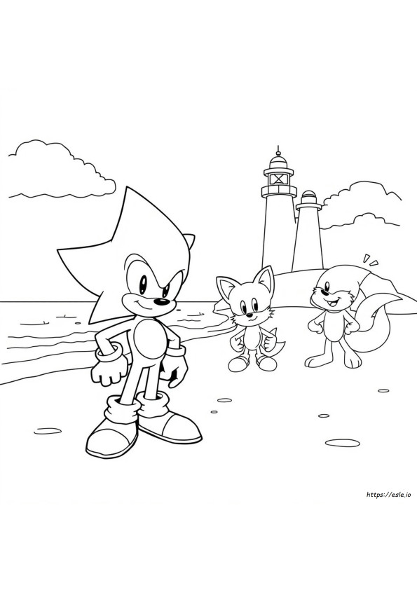 Sonic Hedgehog Characters Coloring Pages