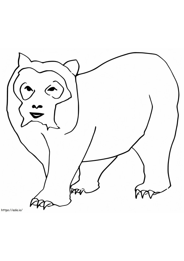 urso ambulante para colorir