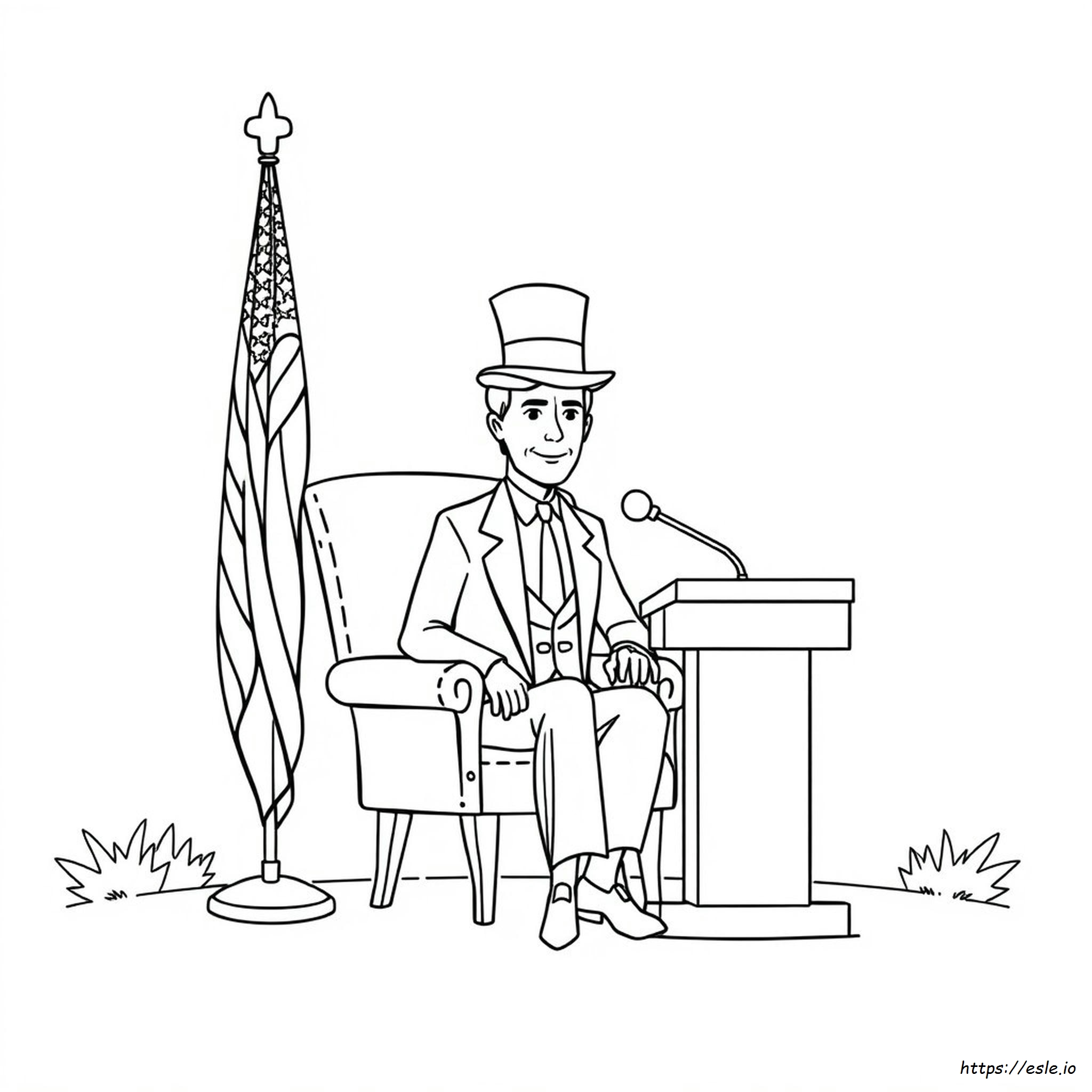 Dibujos Para Colorear Del Día De Los Presidentes