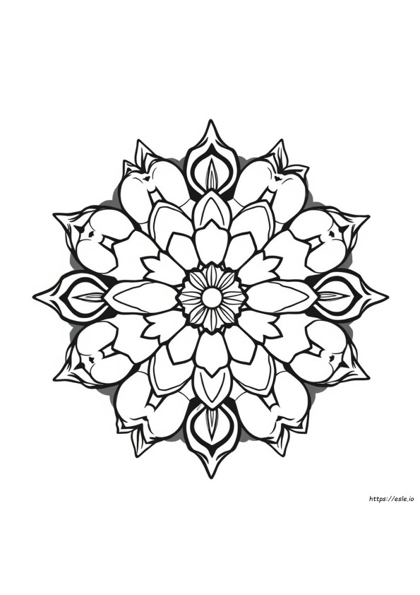 Gambar Mewarnai Mandala Buah