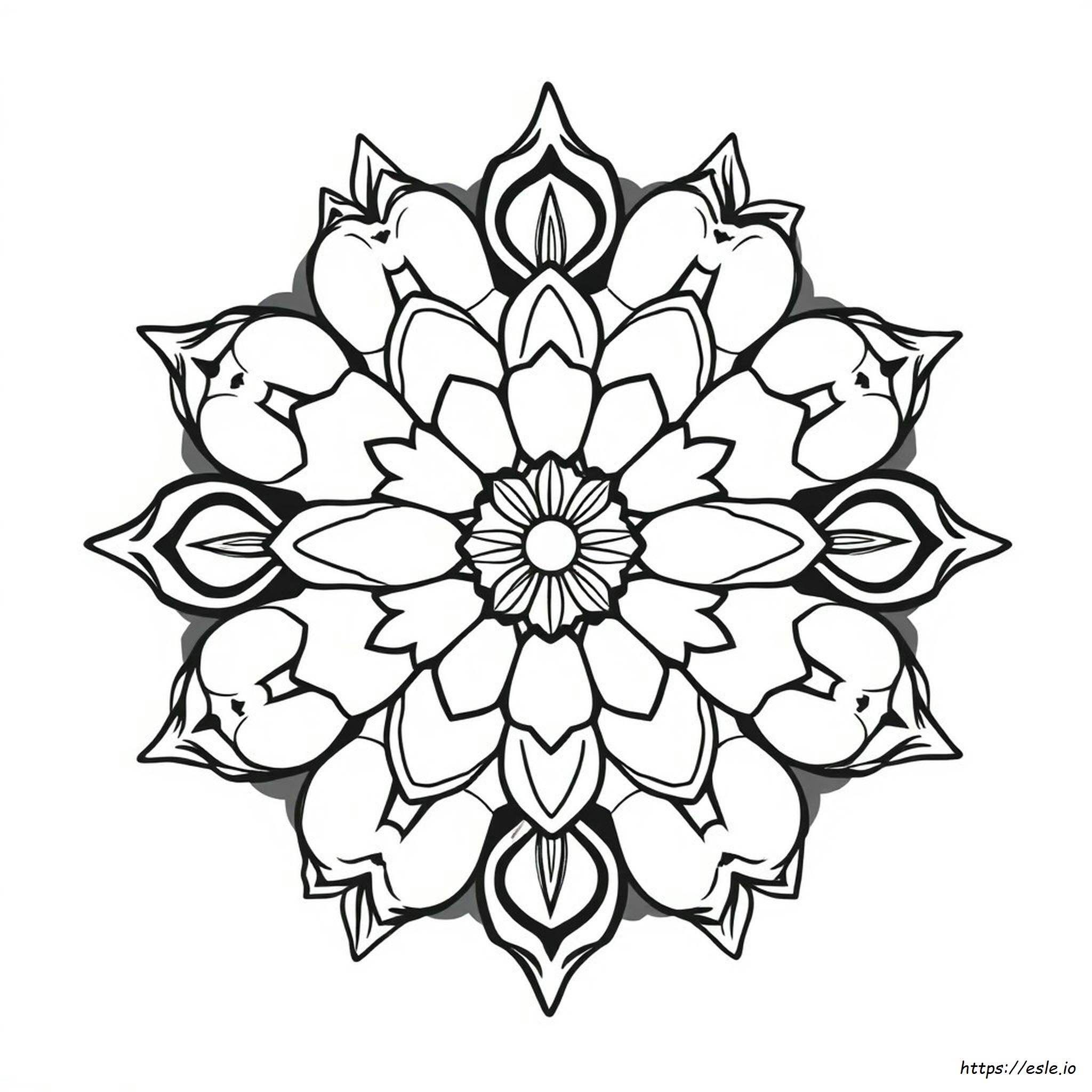 Mandala Di Frutta Da Colorare