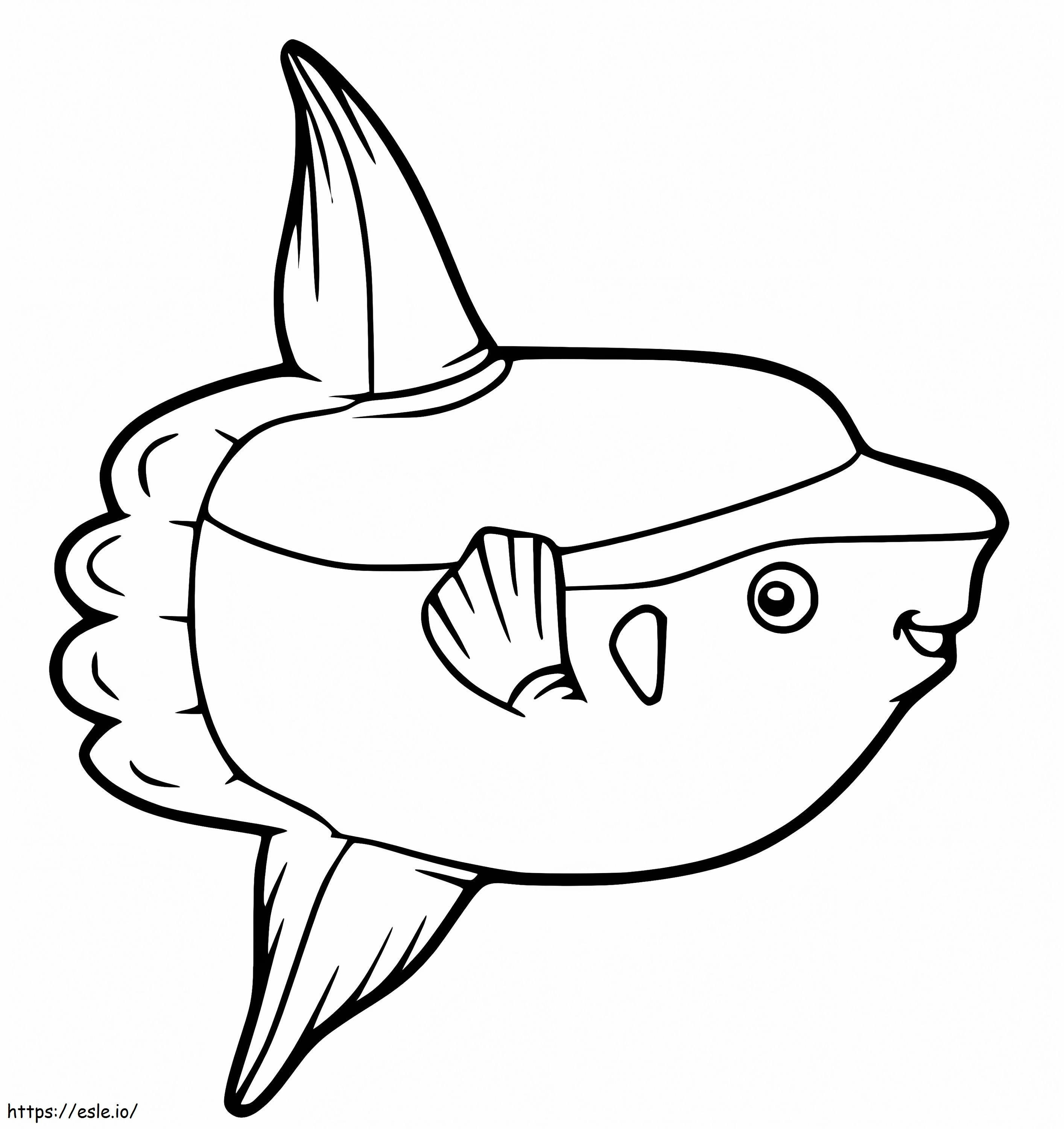 Sunfish yang lucu Gambar Mewarnai