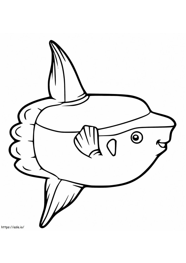 Cute Sunfish coloring page