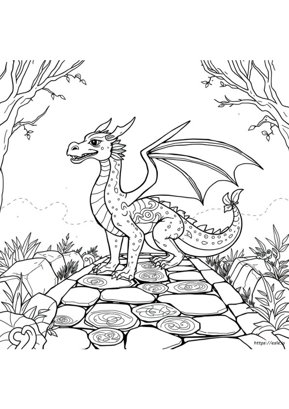 Celtic Dragon Coloring Pages