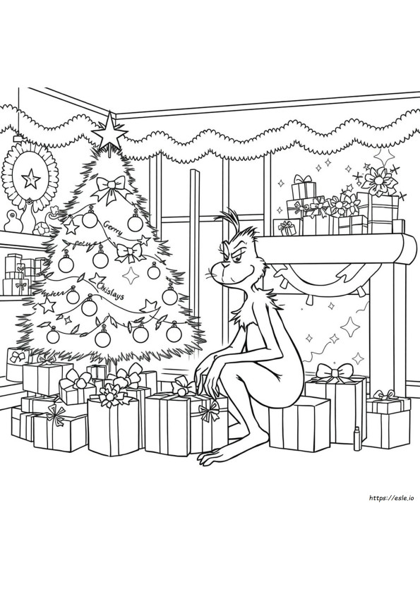 Grinch Colouring In Pages