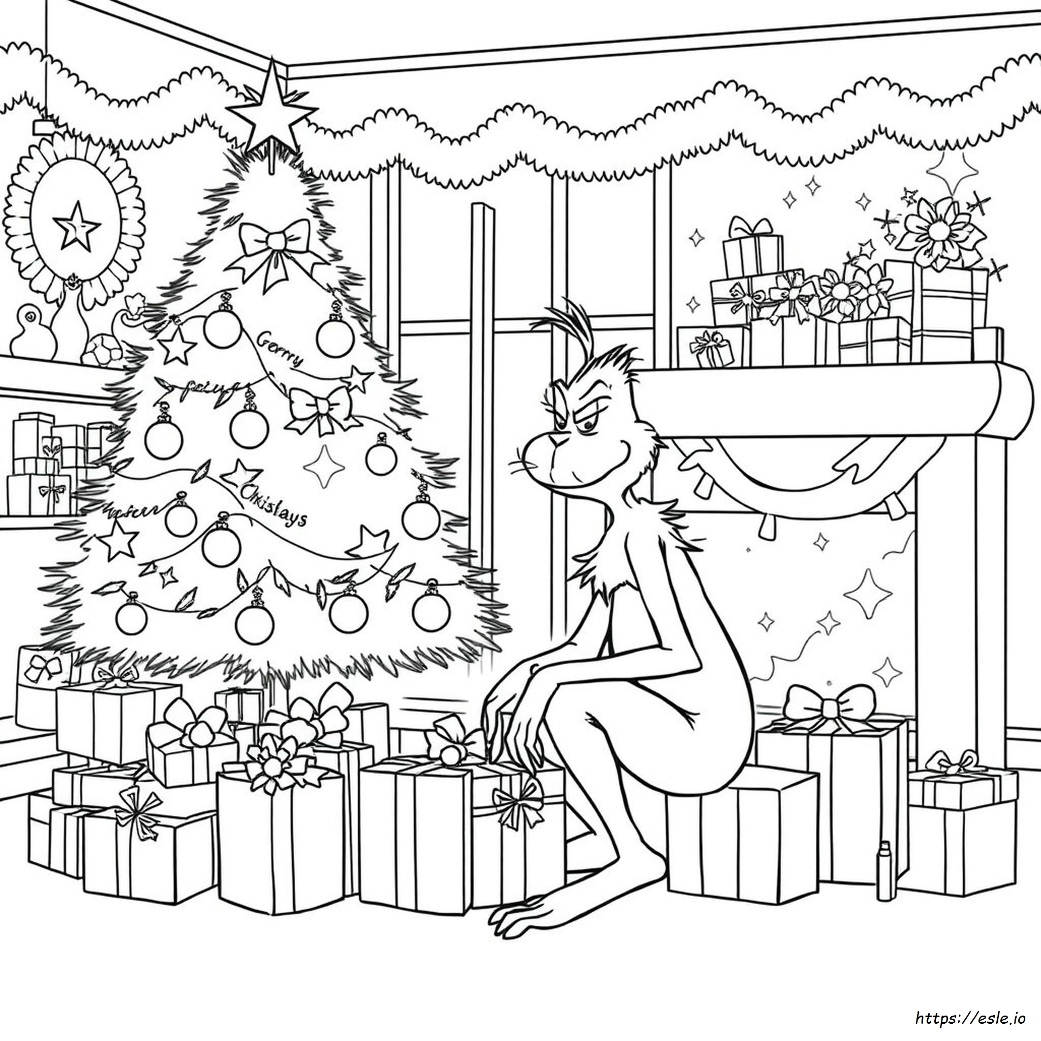 Grinch Colouring In Pages