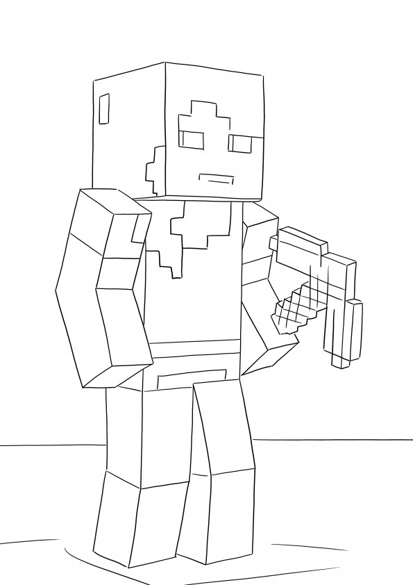 Minecraft Alex for coloring and free downloading page for kids