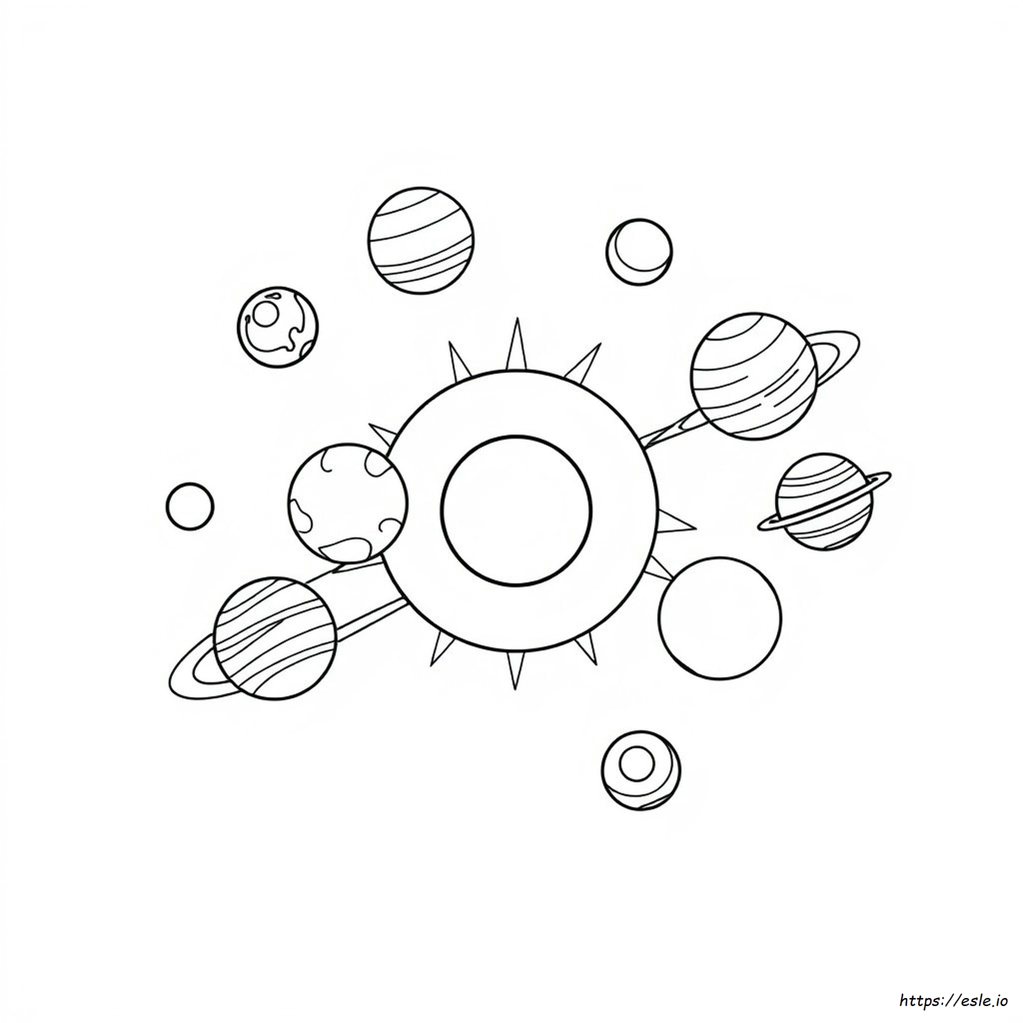 Páginas Para Colorear Del Sistema Solar