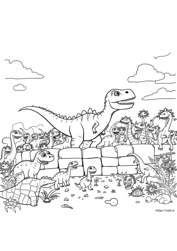 Dino Smashers Gambar Mewarnai
