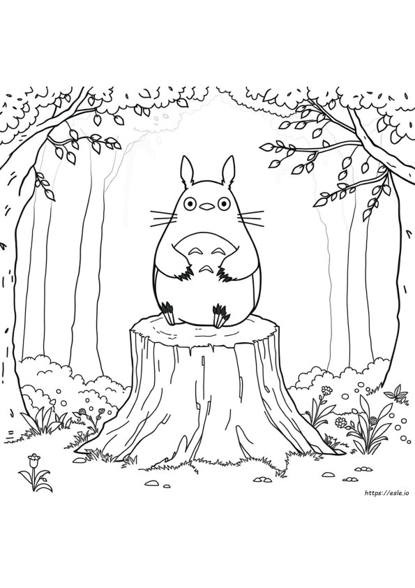 Totoro Para Colorir Grátis