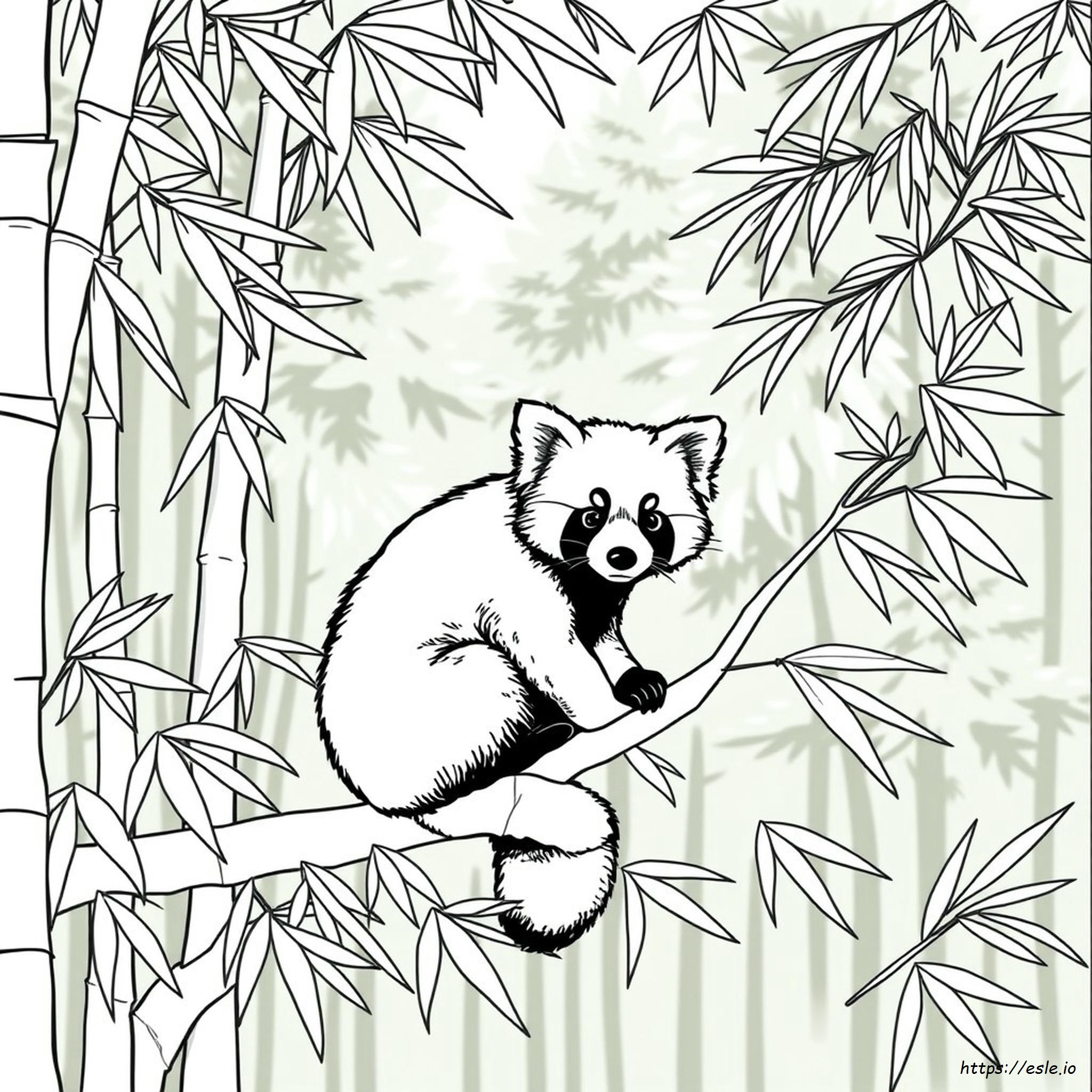 Realistic Red Panda Coloring Page