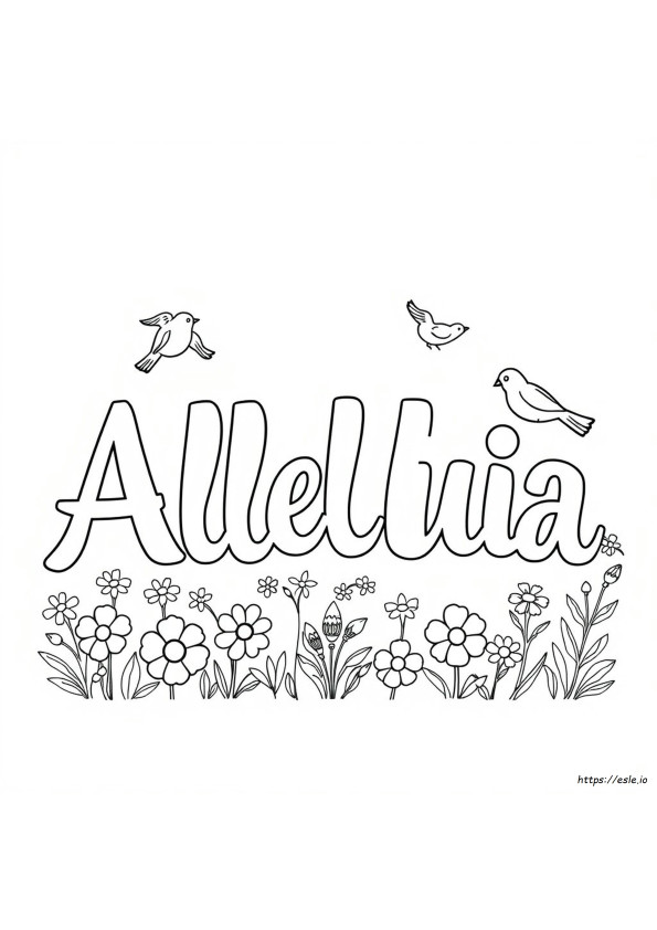 Halaman Mewarnai Alleluia