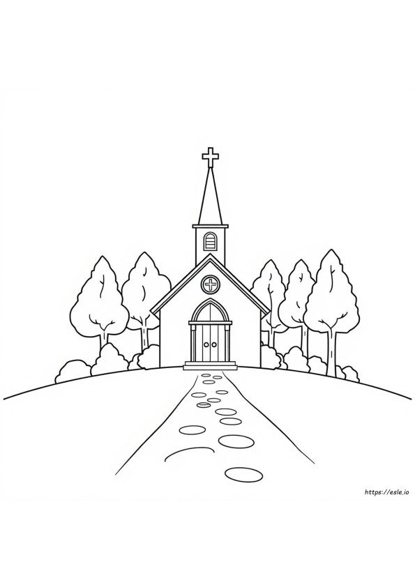 Gambar Mewarnai Gereja