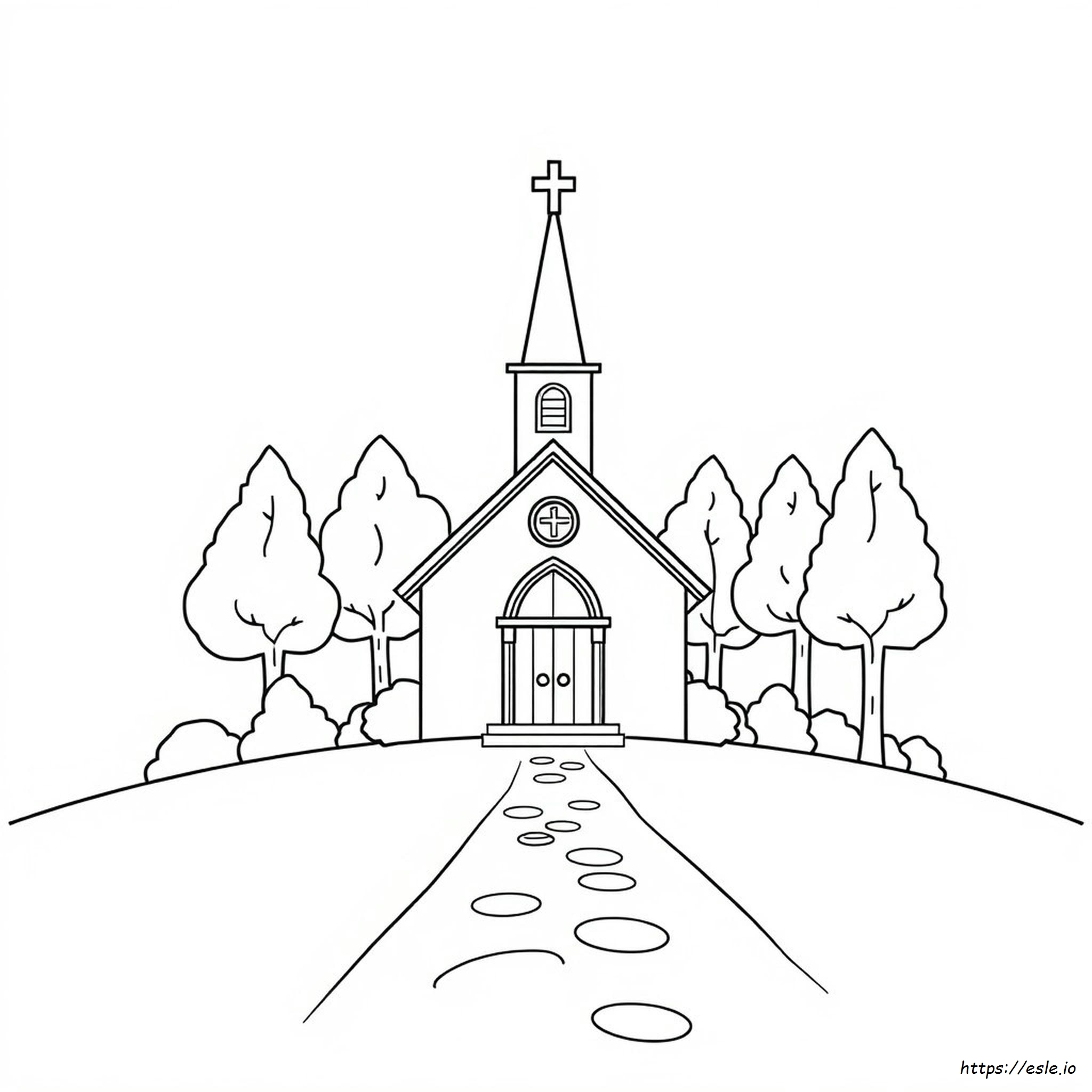 Disegno Da Colorare Di Una Chiesa