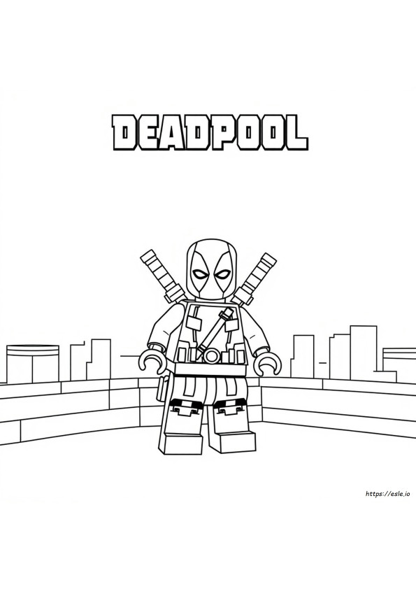 Yazdırılabilir Lego Deadpool Boyama Sayfaları