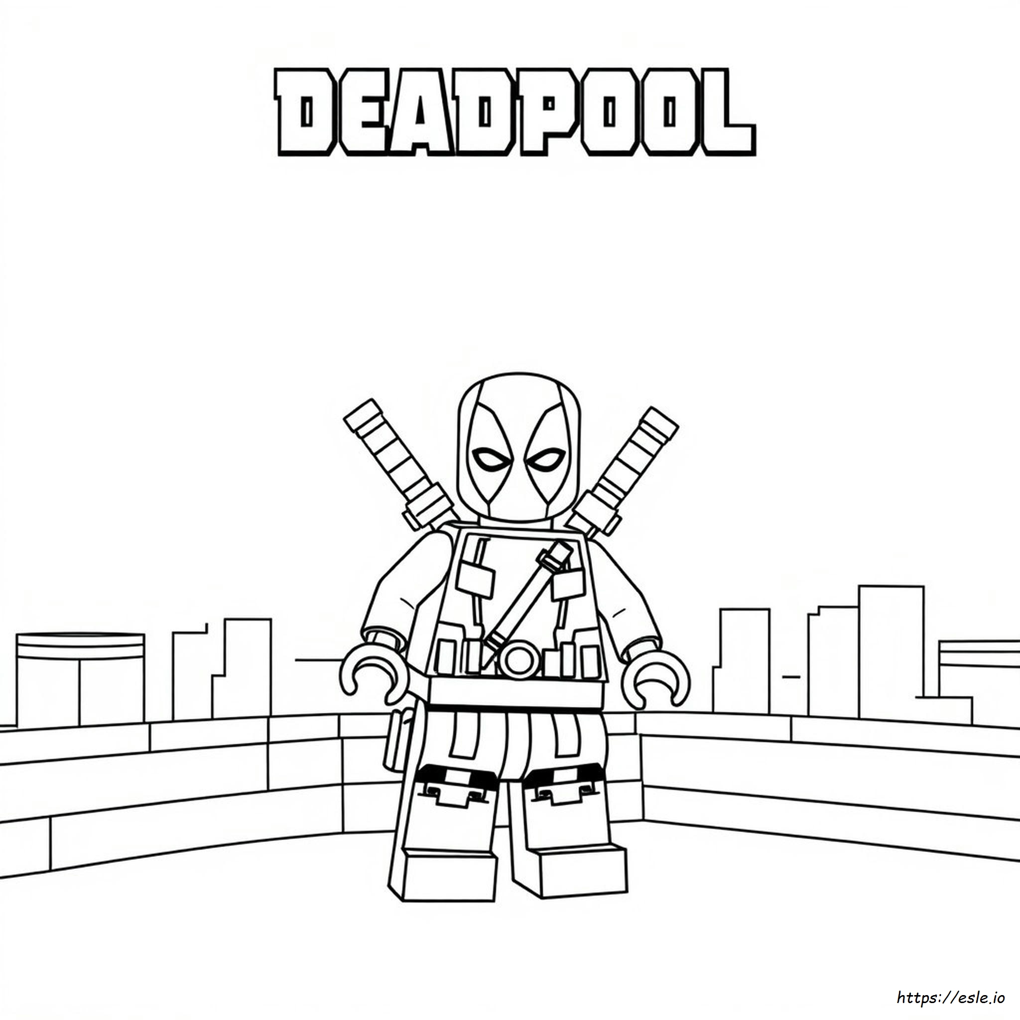 Yazdırılabilir Lego Deadpool Boyama Sayfaları