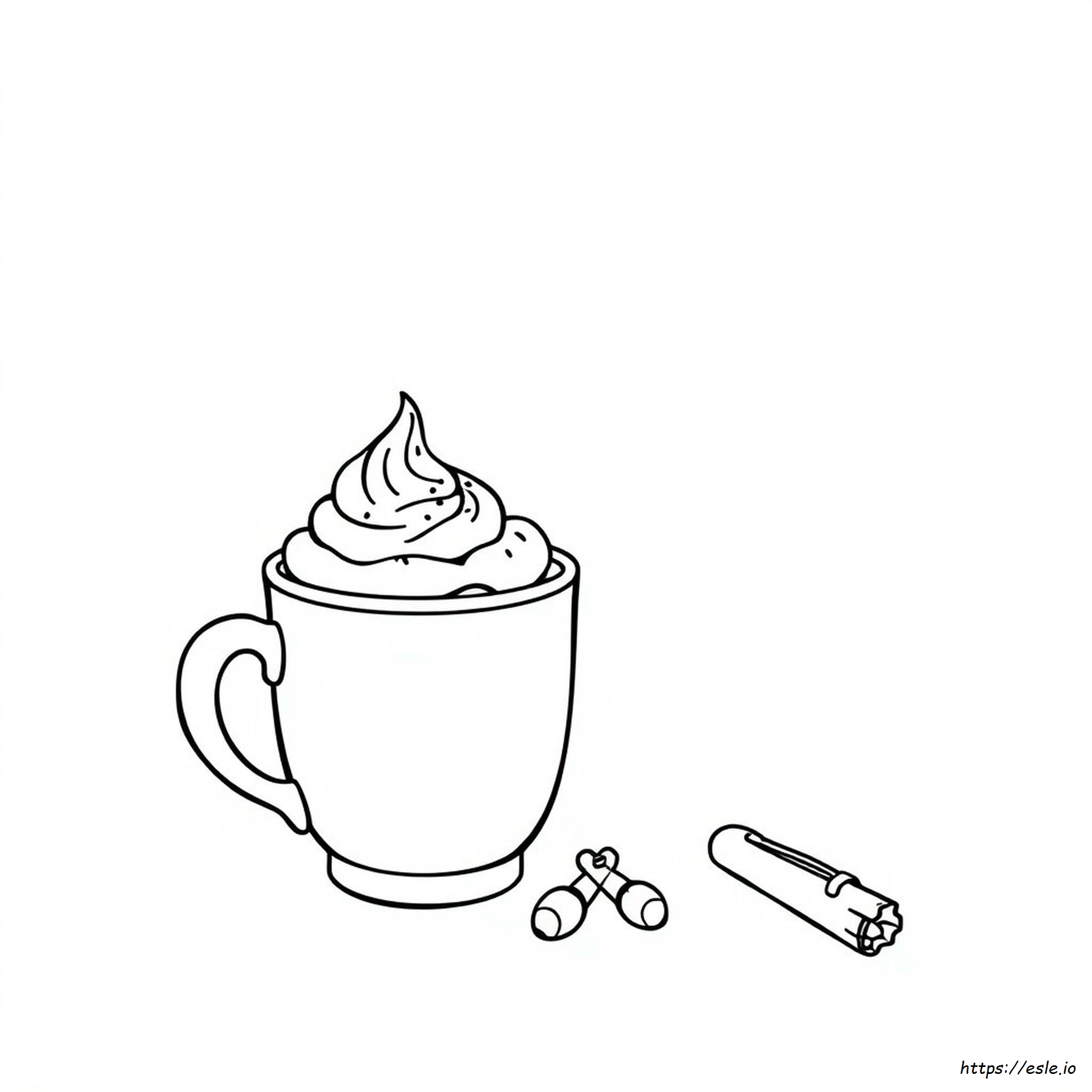Hot Chocolate Colouring Page