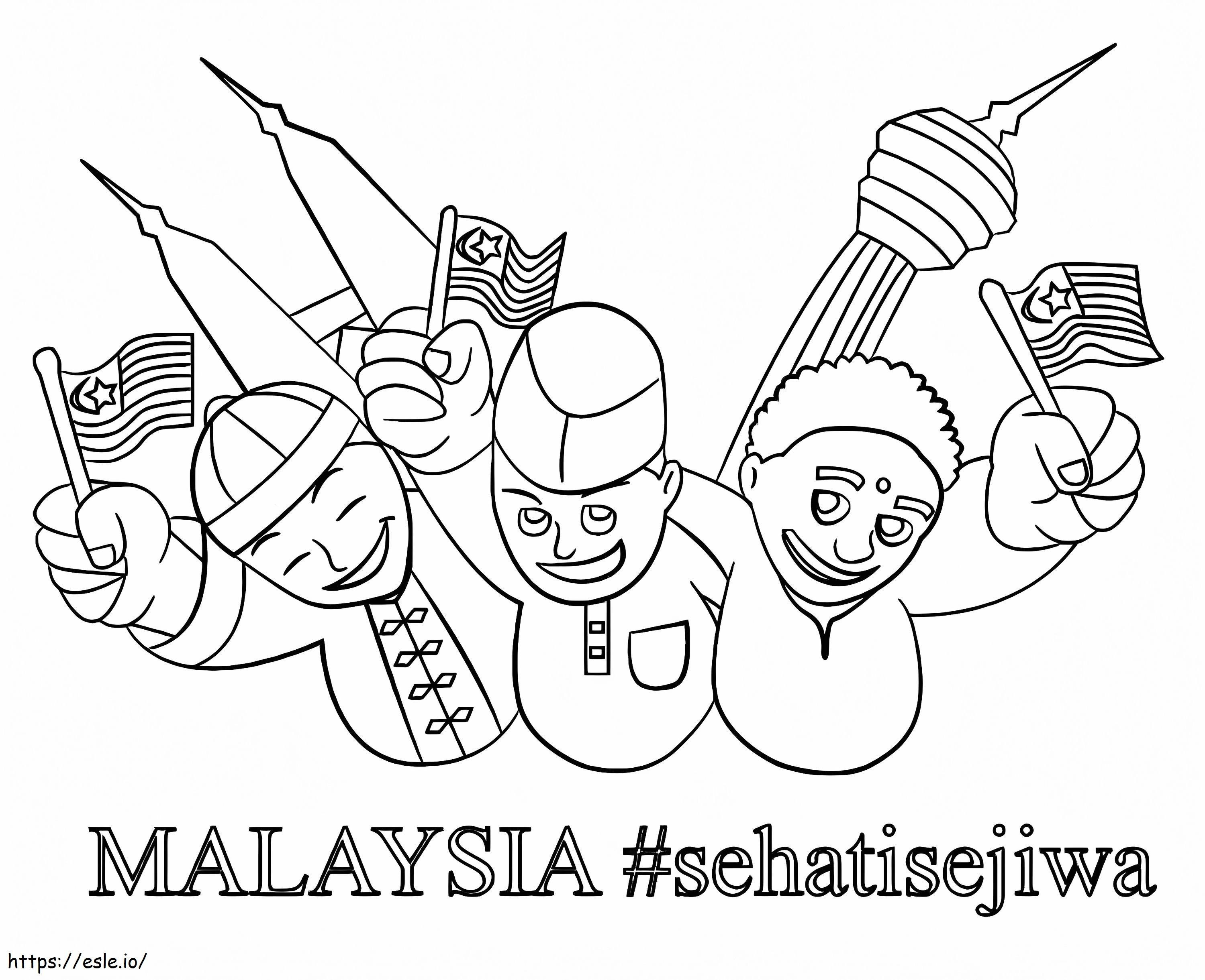 Coloriage Malaisiens et adultes à imprimer dessin