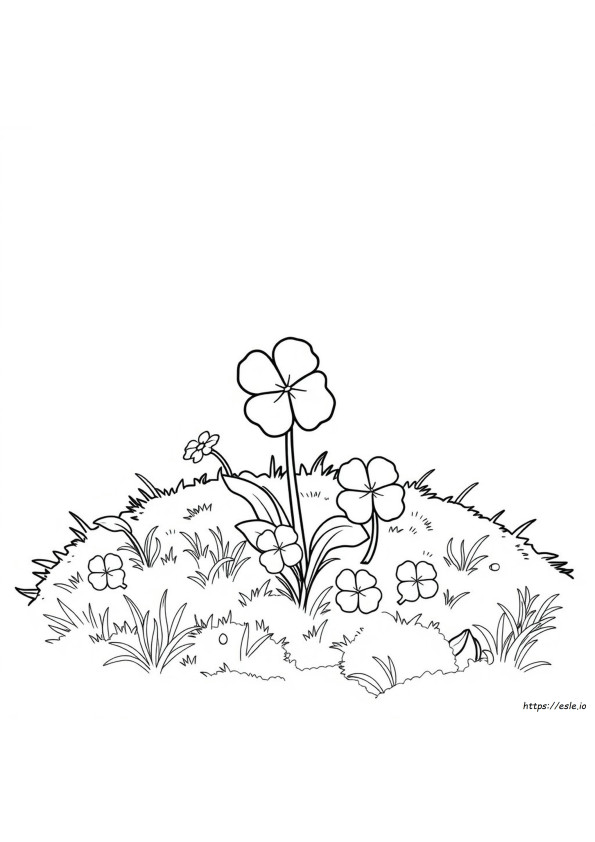 Coloriage Trèfle Porte-Bonheur