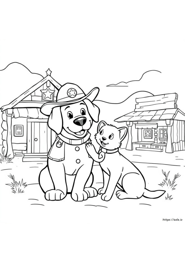Planse De Colorat Pdf Cu Sheriff Labrador
