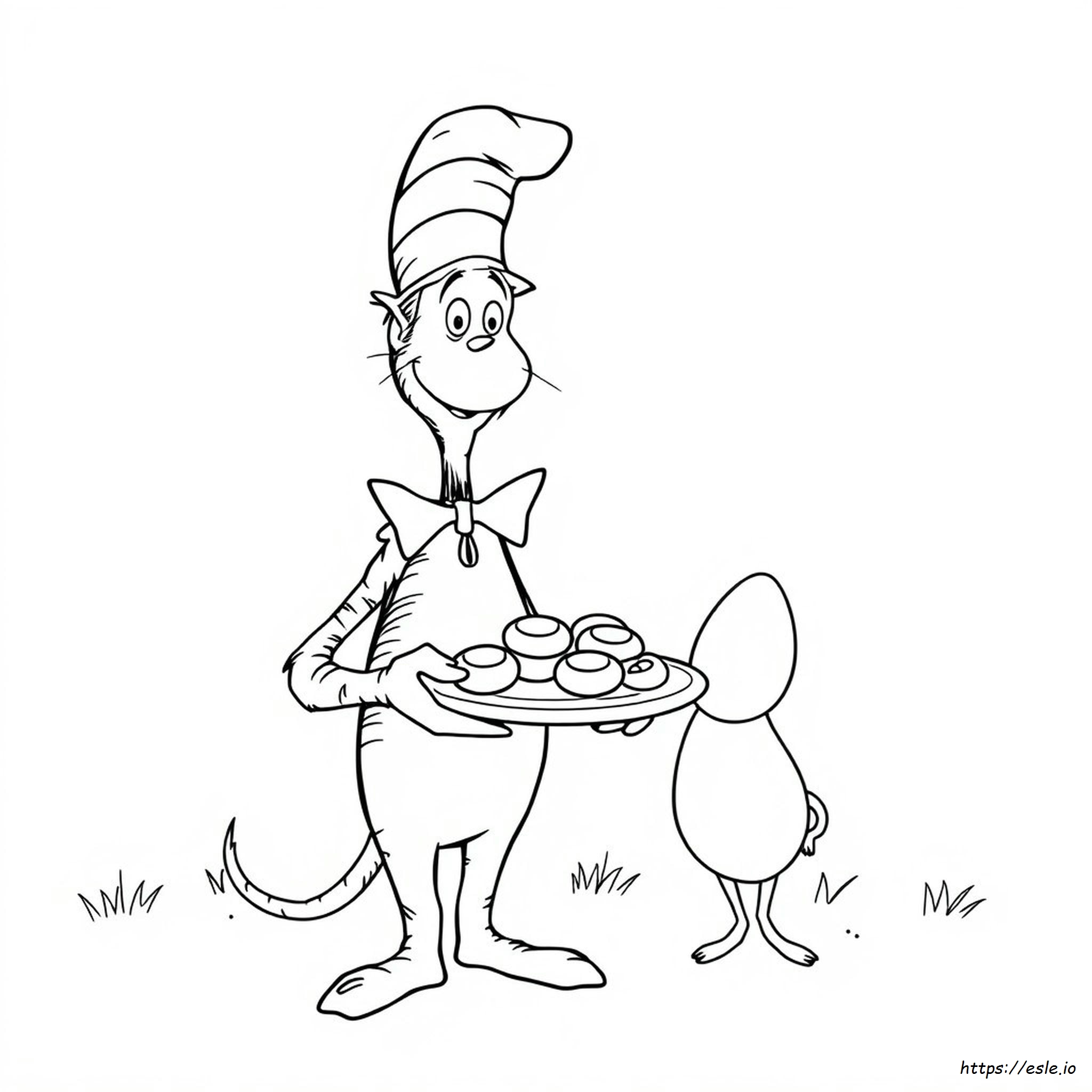 Dibujos Para Colorear De Dr. Seuss Huevos Verdes Con Jamón