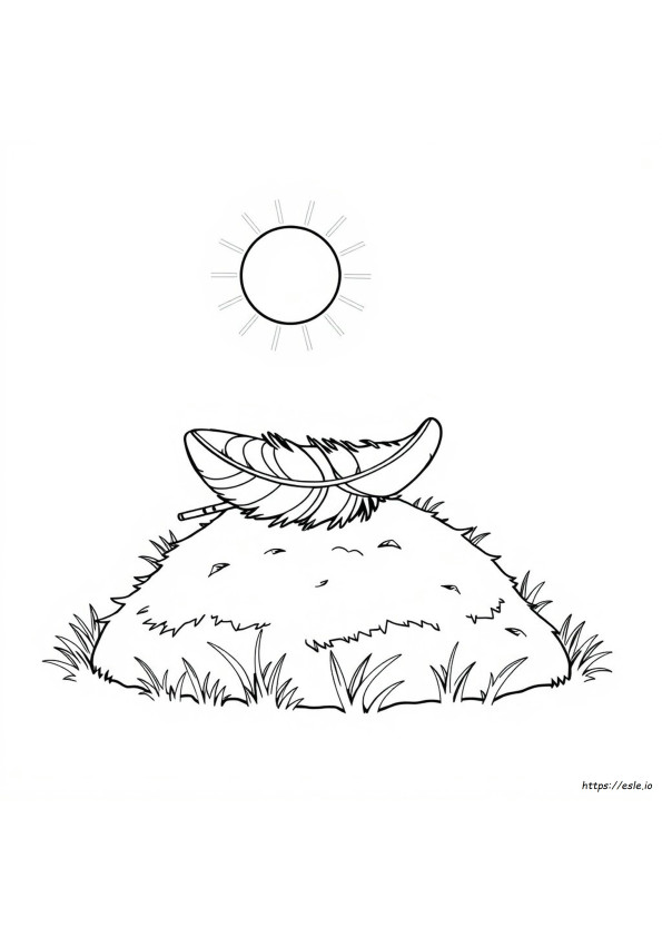 Feather Colouring Pages