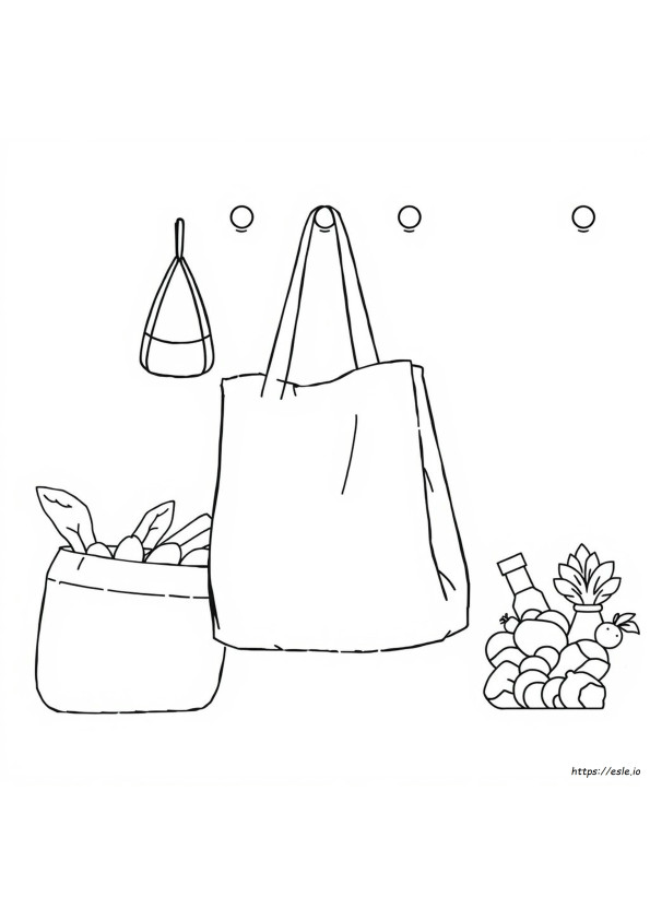 Shopping Bag Coloring Page